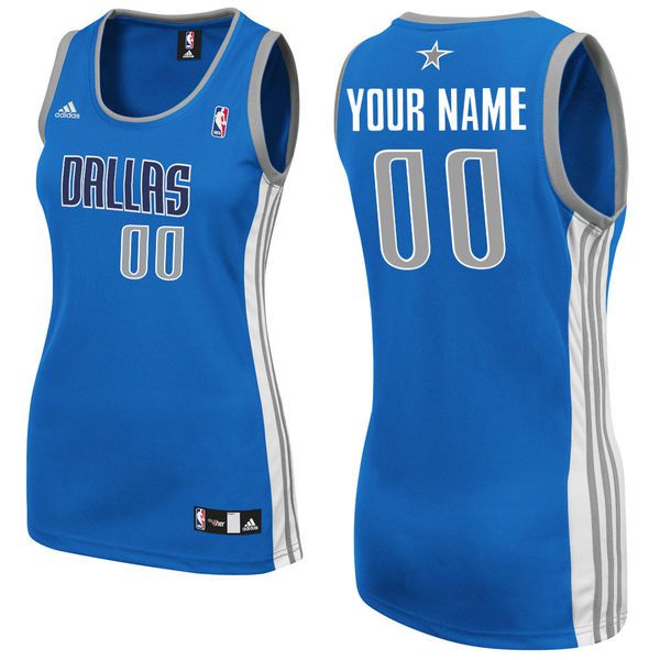 Adidas Dallas Mavericks Women Custom Replica Road Blue NBA Jersey->customized nba jersey->Custom Jersey